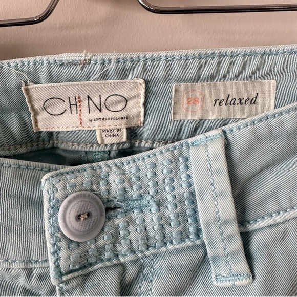 Anthropologie-baby Blue Chino Relaxed Fit (Size:28) - Picture 13 of 13